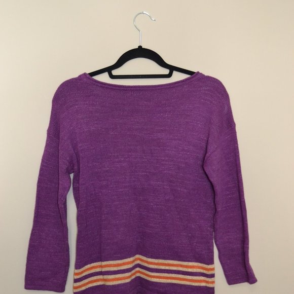 Small Chaps Purple Aztec Sweater - Picture 2 of 3